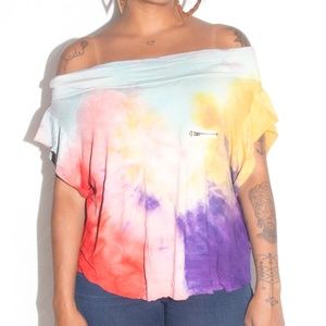 Tie Dye off shoulder top